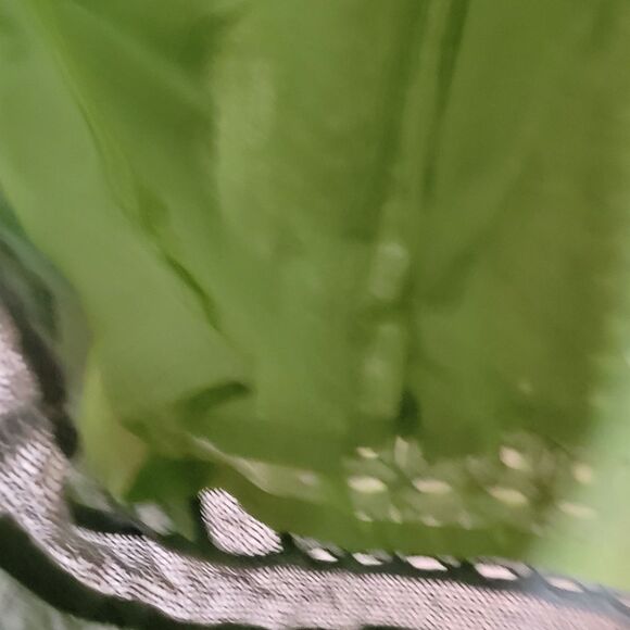 J Crew Long Sleeve Cotton V Neck Midi Dress Laser Cut Sage Size 6 - Picture 4 of 5